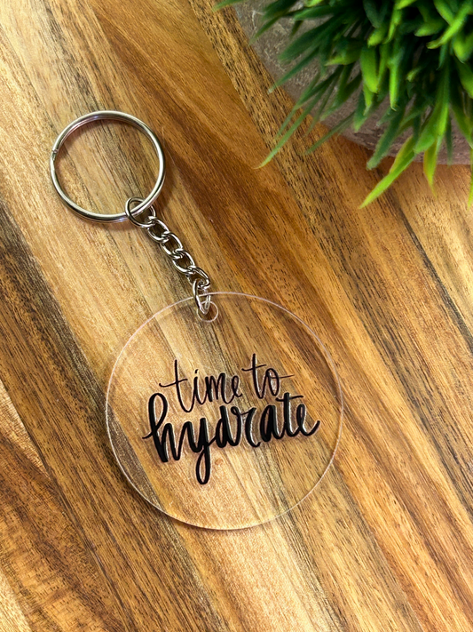 Time to Hydrate Keychain